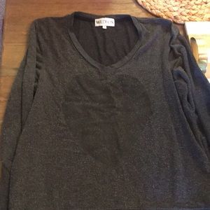 Wildfox Black heart Jumper